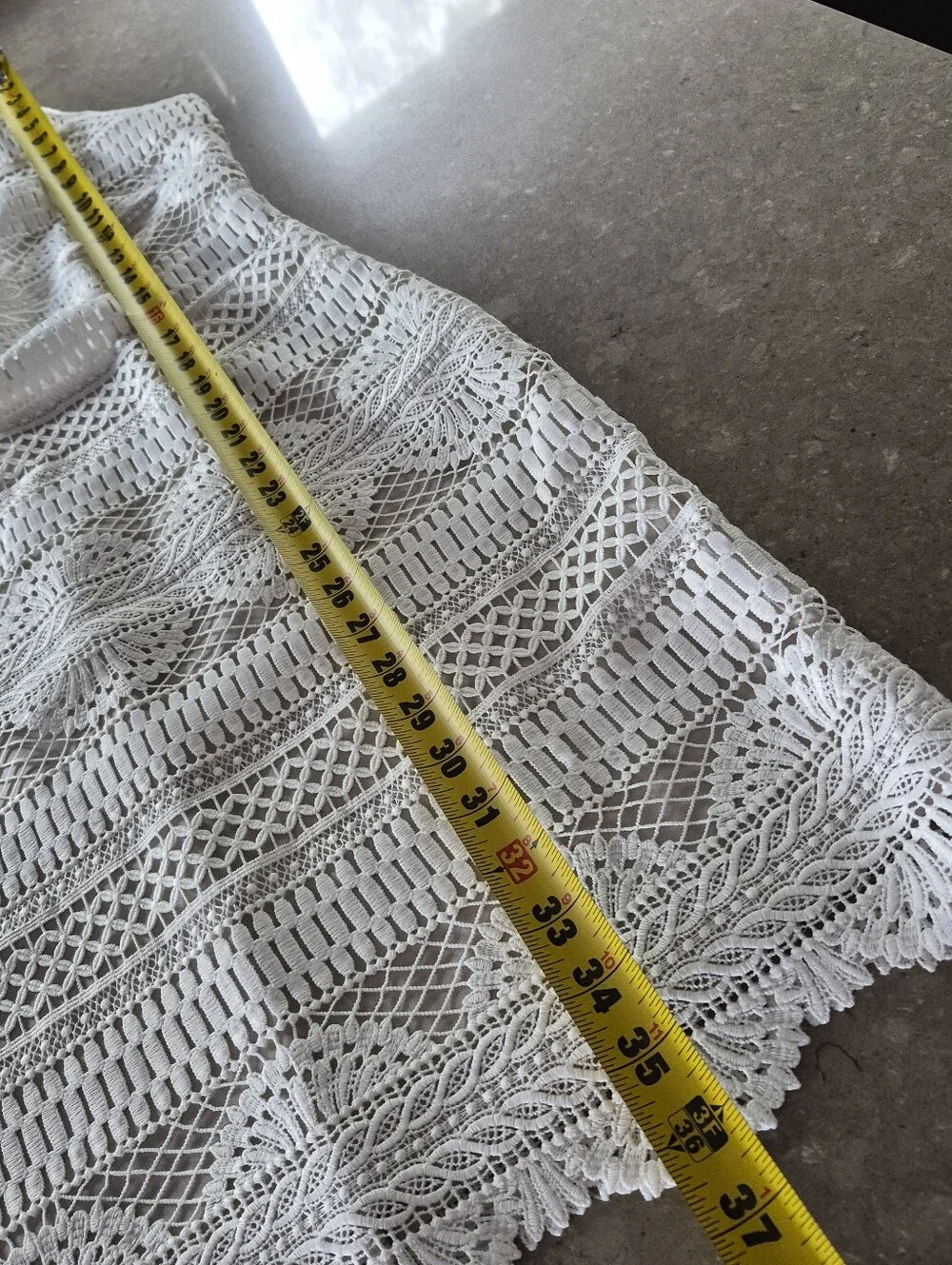 White House Black Market Crochet Dress Womens Size 6 Off White Beige Cream - Picture 8 of 14